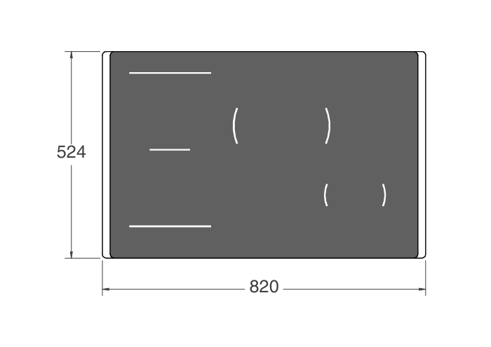 78cm inductie kookplaat 4 zones, LED slider | Bertazzoni